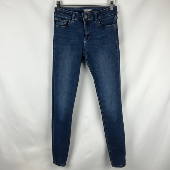 DL1961 Instasculpt Florence Ankle Skinny Distressed Blue Jeans Size 25 - Picture 4 of 15